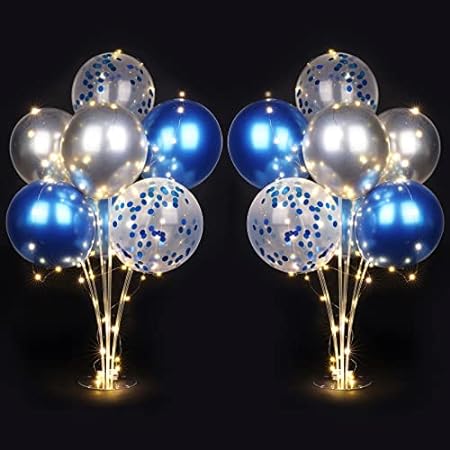 Ainiv 2 Set Table Balloon Stand Kit with Lights， Balloon
