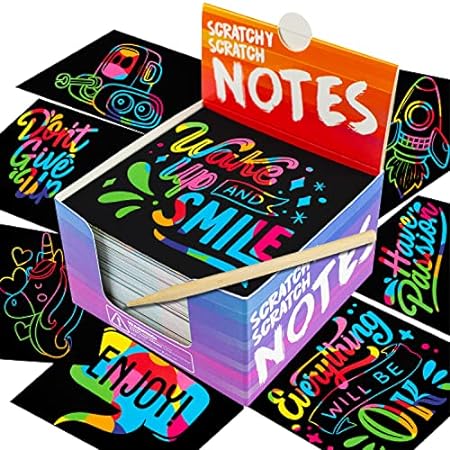 PURPLE LADYBUG Rainbow Scratch Art for Kids Mini Notes -