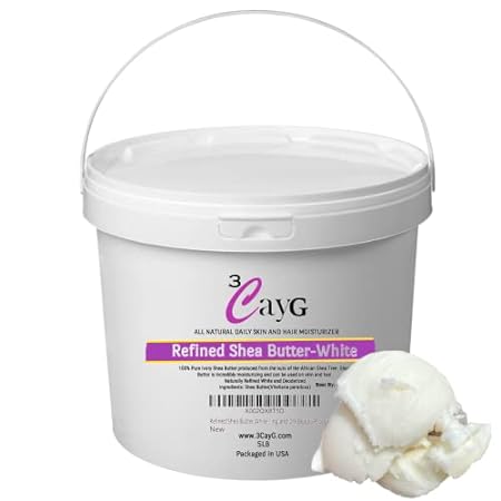 3CayG White Shea Butter Deoderized Unscented -Use for Soa