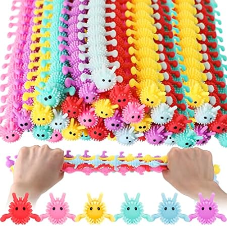 Stretchy String Fidget Toys Animal Sensory Noodles Toys B