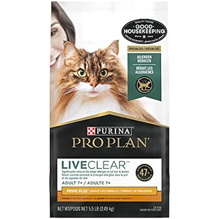 Purina Pro Plan Allergen Reducing Senior Cat Food， LIVECL