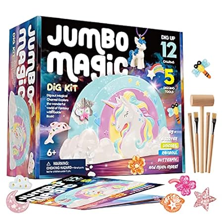 XXTOYS Jumbo Magic Dig Kit – Unicorn Dig Kit， Dig Out 12