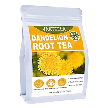 Jarteela - Dandelion Root Tea Bag, 2g x 50 Count - Raw Da