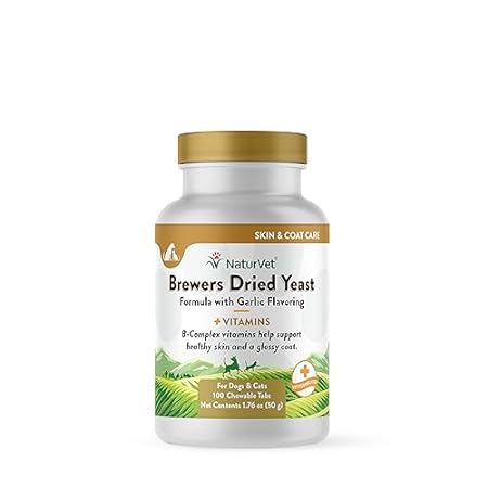 NaturVet Brewers Dried Yeast Formula with Garlic Flavorin