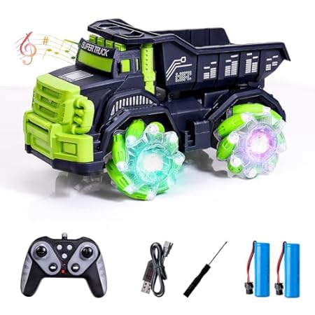 RiskOrb RC Stunt Car，360° Rotating，1/14 Remote Control Tr