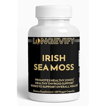 Organic Irish Sea Moss Capsules - High-Potency Vegan Supe