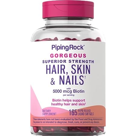 Piping Rock Hair Skin and Nails Vitamins | 165 Softgels |