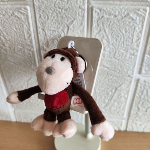 钥匙圈毛绒汽车钥匙扣爱心猴子猴子小公仔挂件挂饰玩偶小礼物