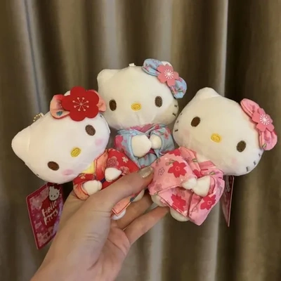 钥匙扣凯蒂猫包包和服HelloKitty毛绒公仔挂件可爱kt挂饰玩偶系列