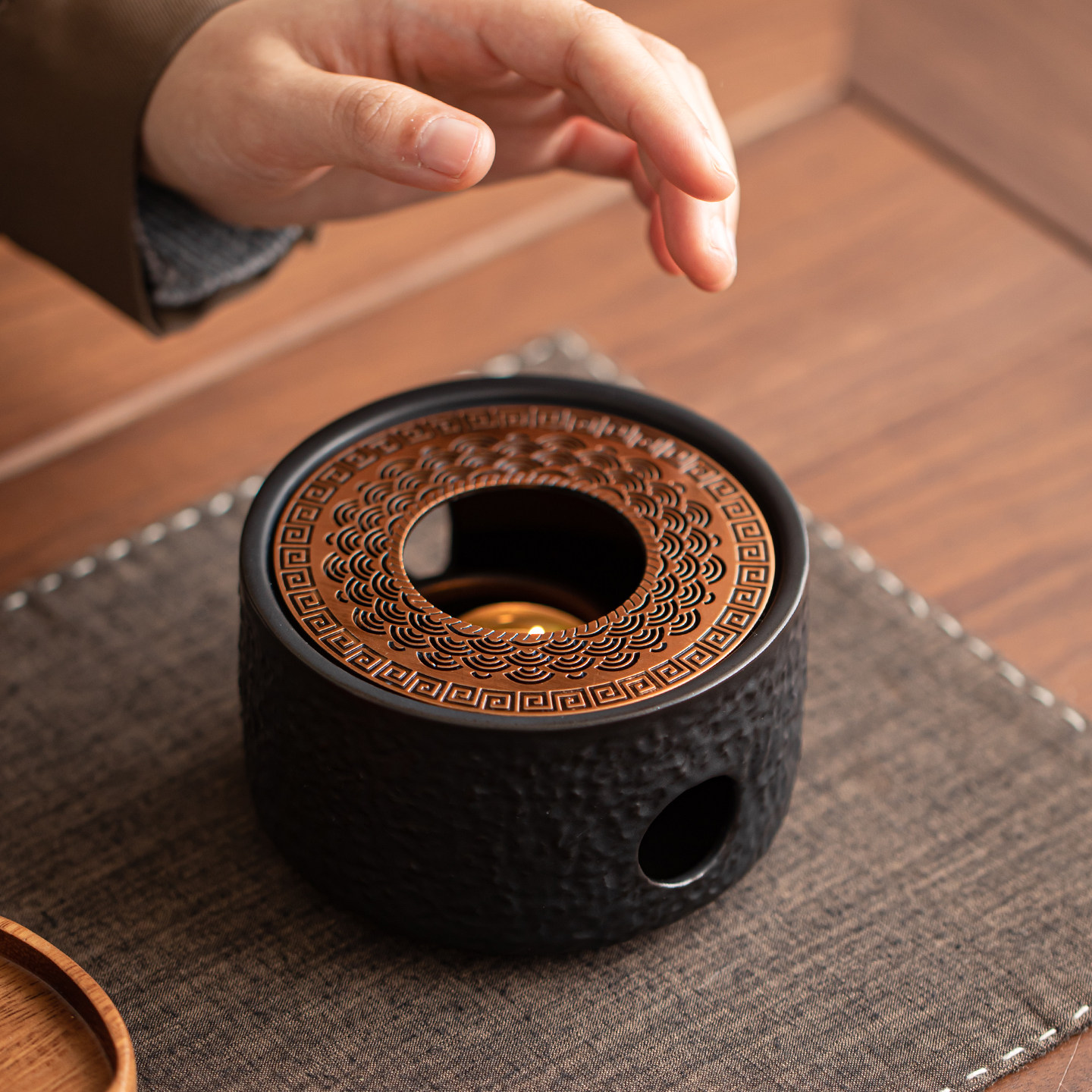 鑫裕源复古陶瓷温茶炉中式家用烤茶炉子蜡烛加热底座茶叶提香器,餐饮具,煮茶炉,淘宝优惠券,粉丝福利购,淘宝优惠卷