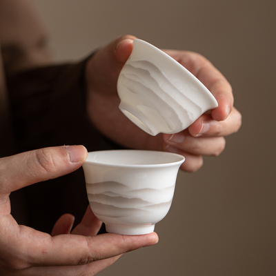 鑫裕源德化羊脂玉瓷品茗杯