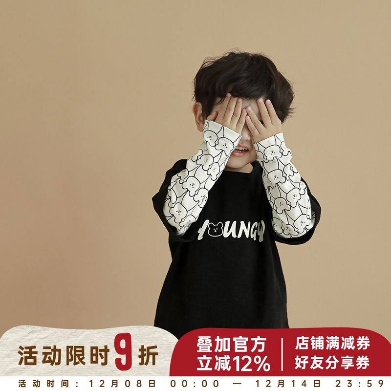 幼悠小童春秋假两件衣服长袖t恤