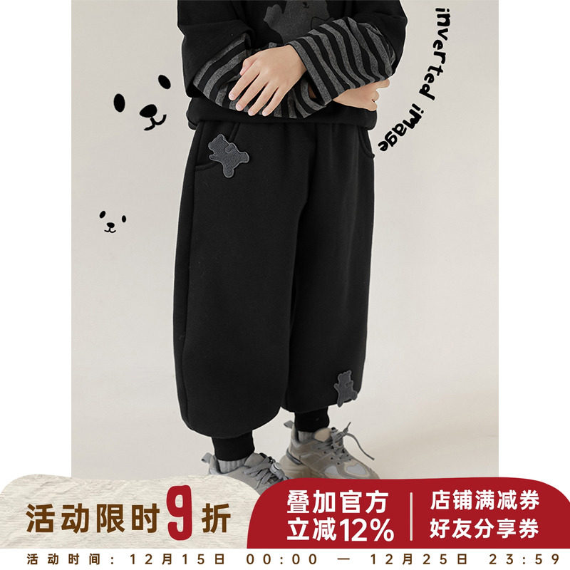 儿童休闲加绒长裤潮流冬装