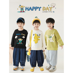 幼悠童装男童卫衣秋装儿童上衣潮男孩春春秋2026新款长袖卡通上衣