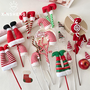 插枝配饰花束礼品包装 芯苼 圣诞树diy搭配花艺资材 圣诞节新品