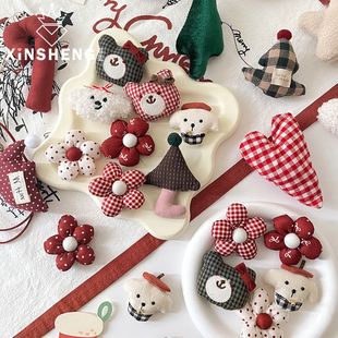 资材 饰鲜花束手工diy精致搭配材料花艺包装 芯苼 圣诞节卡通布艺装