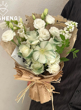 芯苼 手工桑皮纸鲜花束包花纸材料手工花艺diy礼物自然纹理包装纸