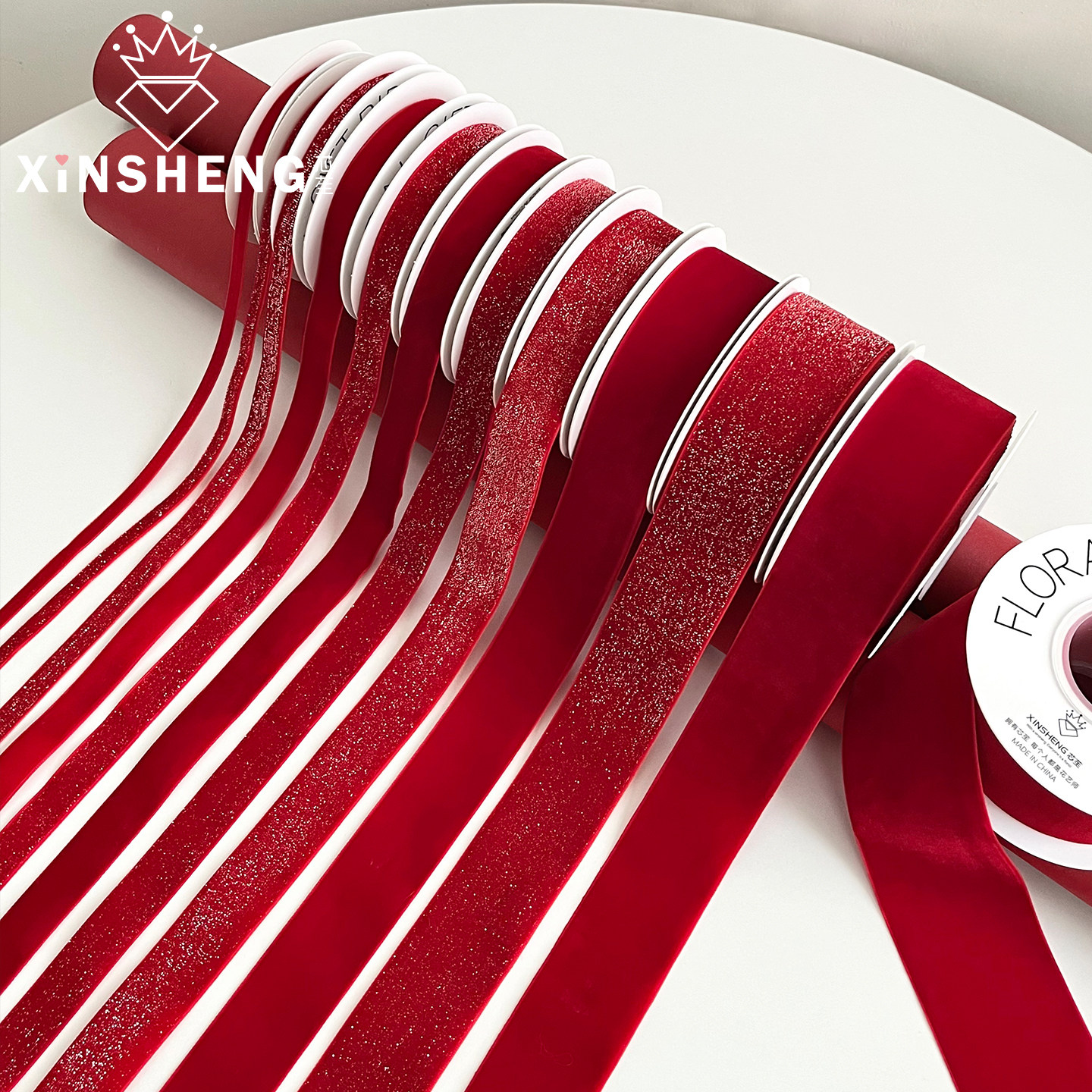 芯苼 新年新款植绒丝带鲜花花束礼品手工diy高级包装绑带花艺资材,鲜花速递/花卉仿真/绿植园艺,花艺缎带,淘宝优惠券,粉丝福利购,淘宝优惠卷