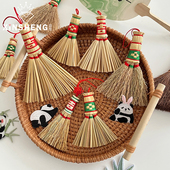 饰材料套装 芯苼 新扫帚簸箕手工编织吊坠鲜花束DIY搭配挂饰花艺装