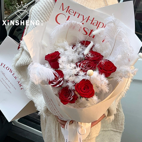 芯苼【复古插画圣诞原创包装纸】