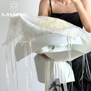 纸花店手工DIY花艺资材 高级感鲜花花束包装 芯苼 泡泡棉造型纸法式