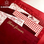 纸花店鲜花束浪漫精致diy包花纸 新年红色系包装 2026马年 芯苼