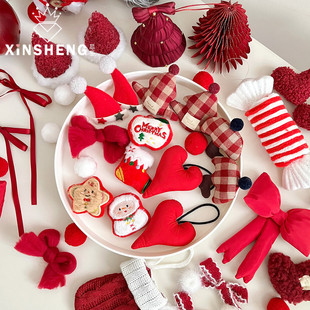 配件圣诞树装 红色系列花束手工diy花艺包装 芯苼 饰 圣诞节新品