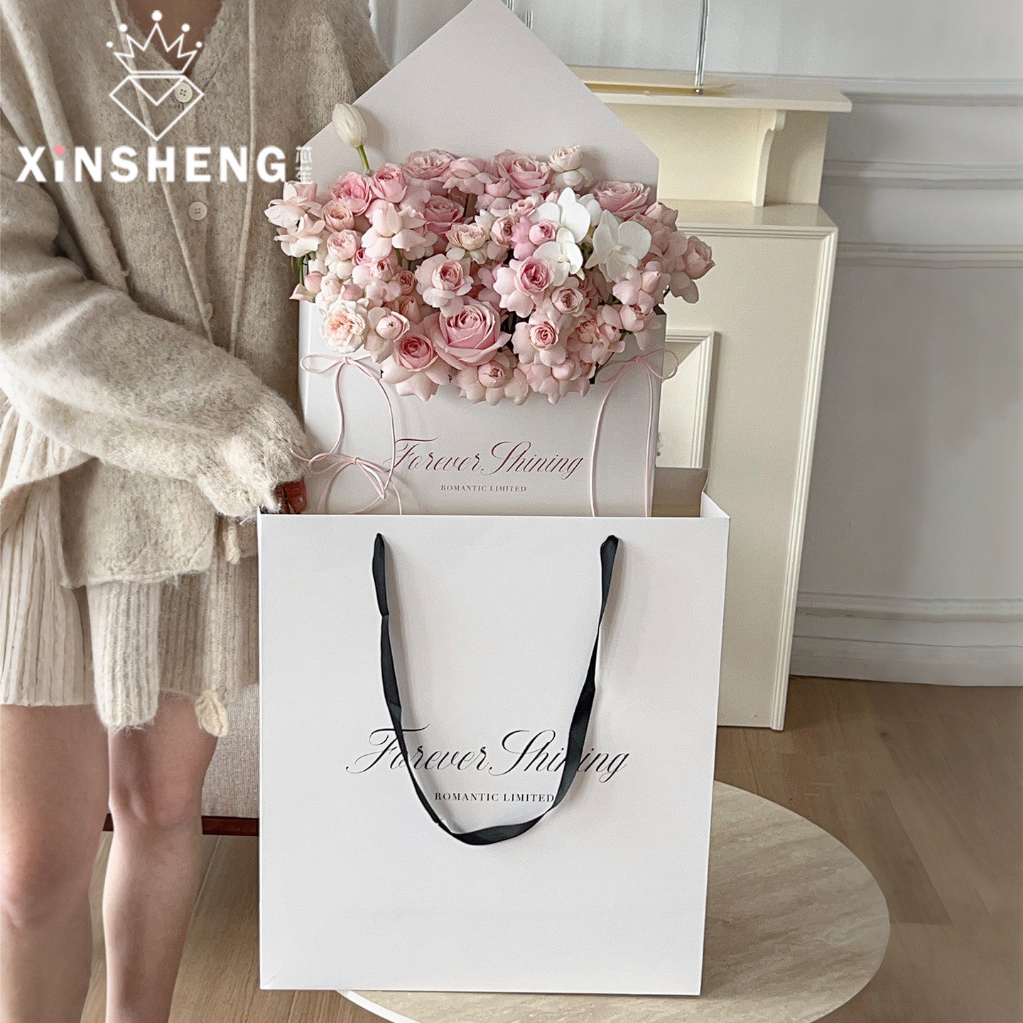 芯苼 原创情书&middot;手提袋花店鲜花束手工diy高级感包装礼品袋礼物袋