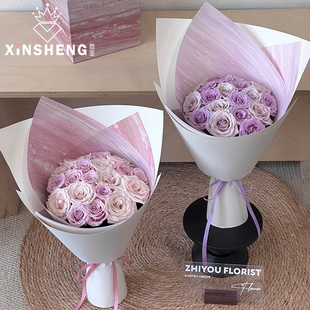 芯苼 纸花店浪漫鲜花花束手工DIY高级包花纸 原创浪漫威尼斯·包装