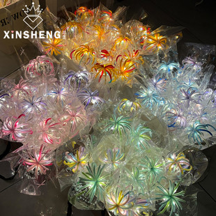 饰材料节日礼物 手工diy搭配装 芯苼 新年创意烟花扭扭棒鲜花束包装