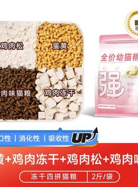 威尔逊馋嘴猫粮幼猫专用离乳期1到12个月全价冻干肉松粮小猫奶猫