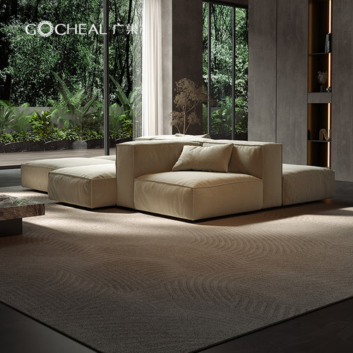 广巢现代艺术棉麻亚麻布艺沙发