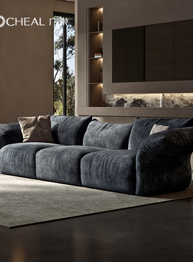 广巢 baxter花瓣沙发意式极简客厅雪尼尔绒布异形弧形设计师布艺B