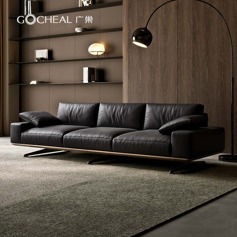 广巢梵蒂斯沙发意式极简头层牛皮