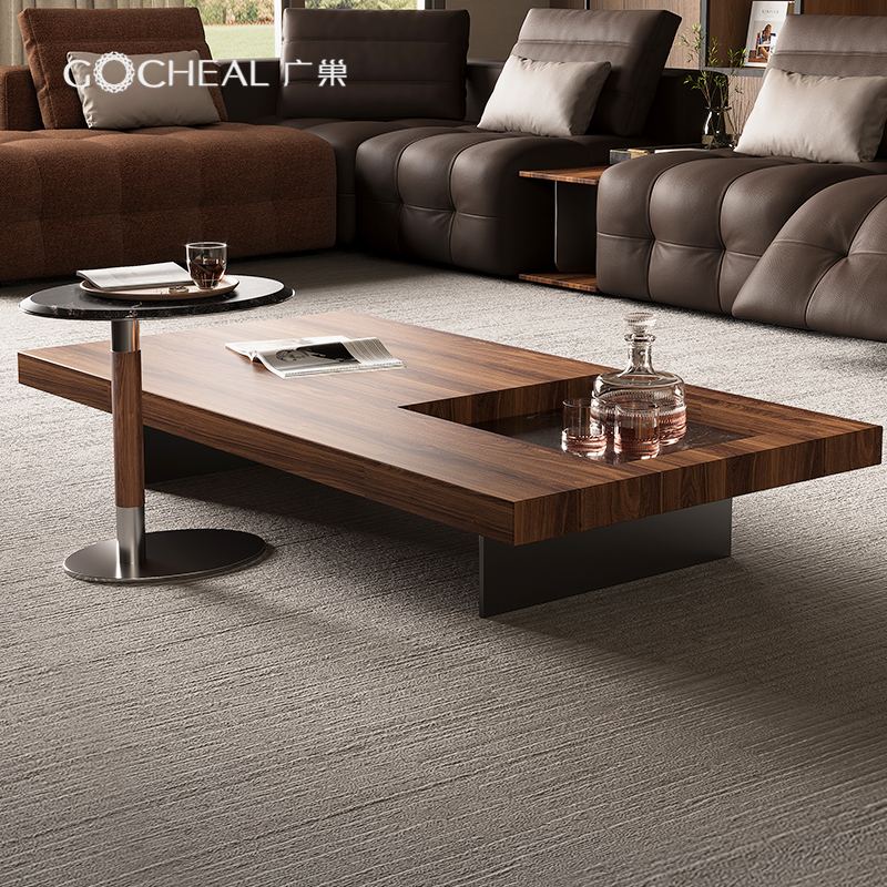 广巢墨提斯茶几意式极简家用茶桌