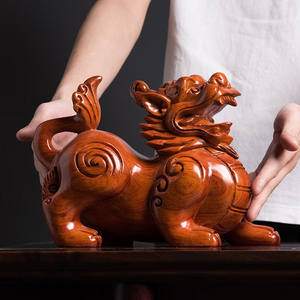 艺永轩花梨木雕貔貅摆件红木实木开业礼品办公室大摆件总经理中秋
