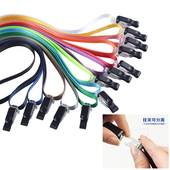 多功能挂绳挂夹两用吊绳高档涤纶加厚胸卡挂绳工作证卡套挂绳