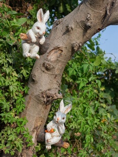 花园装饰小松鼠摆件 庭院摆件户外院子园林树上装饰挂件彷真动物