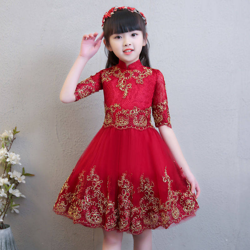 Chinese style girl birthday Evening dress Princess Dress Flower girl skirt Piano costume children Wedding dress Davidin the Women's clothing/Boutique , Wedding/Cheongsam/Formal dress , Wedding  category - from Buy2taobao.com to provide professional Taobao agent buy service