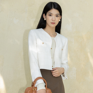 百搭上衣4350401A1 新款 NUTS法式 小香风气质高级感外套女2023秋季