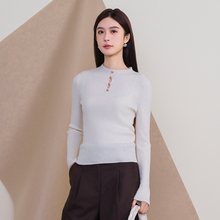 oldcolour欧珂冬季新款时尚圆领长袖毛织套头衫女P450503A1-599