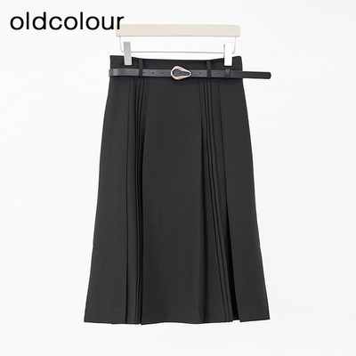 oldcolour欧珂商场同款休闲A字高腰宽松半身裙女Q130613A1-599