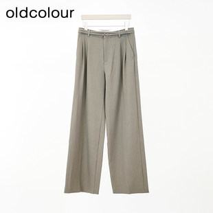 oldcolour欧珂商场同款时尚纯色宽松休闲长裤女Q130705A1-599