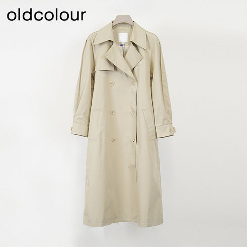 oldcolour春秋款韩版气质百搭休闲宽松风衣外套女BR13041390-999