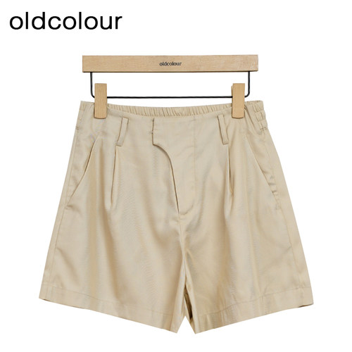 oldcolour欧珂夏季简约休闲宽松日常百搭纯色短裤女Q29071343