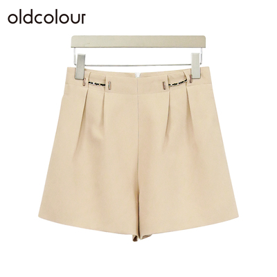 oldcolour欧珂夏季宽松简约轻薄百搭通勤日常休闲短裤女Q21071152
