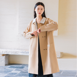 oldcolour秋韩版时尚休闲宽松通勤流行风衣外套女P380403A1-1299
