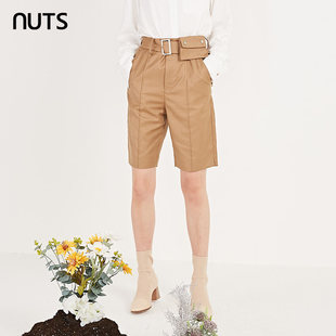女211072026B NUTS春季 休闲百搭气质中裤 纯色时尚 459 新品
