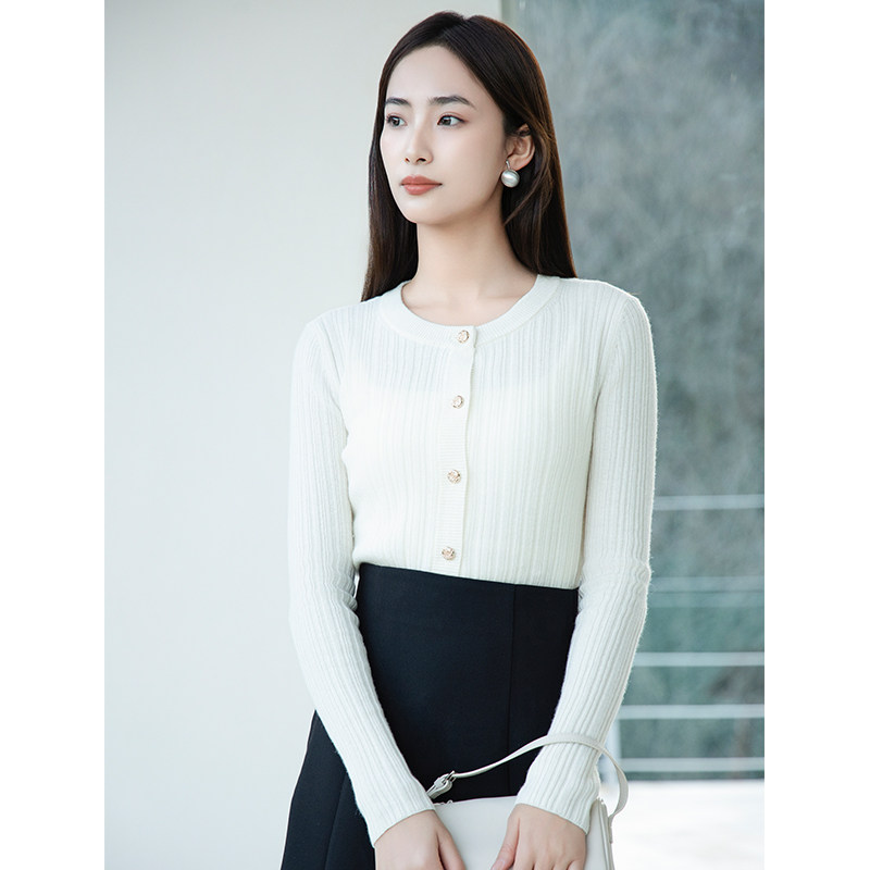 oldcolour春新品时尚气质纯色圆领通勤毛织短外套女Q120512A1-699