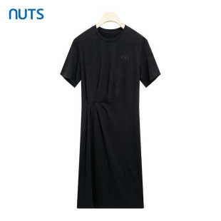 559 连衣裙429102323 NUTS不对称高腰显瘦韩系休闲圆领夏季 短袖